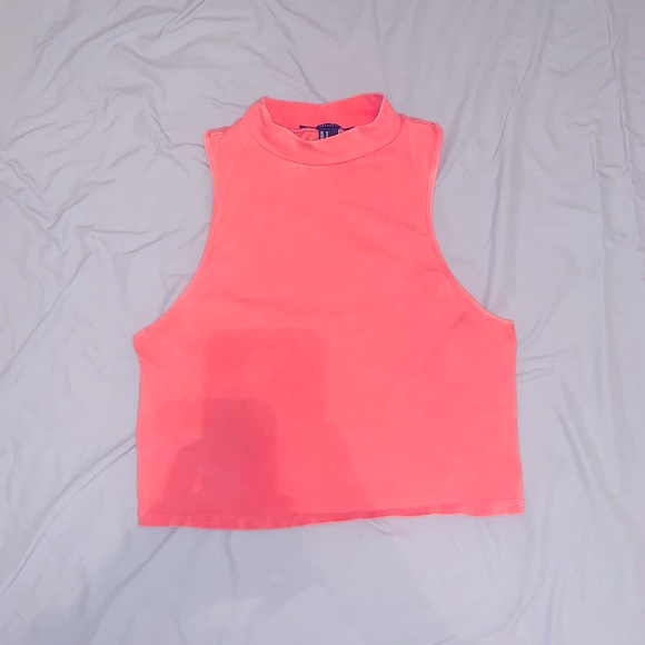 Forever 21 Tops - Coral Halter Crop Top with Racer Back